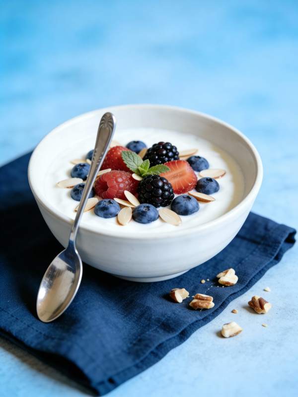 酸奶水果碗图片