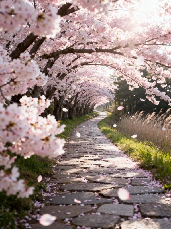 樱花小径图片