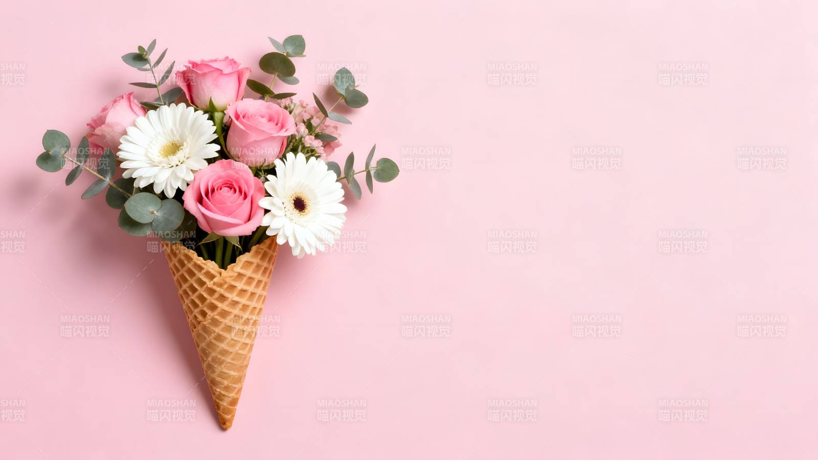 花束冰淇淋图片