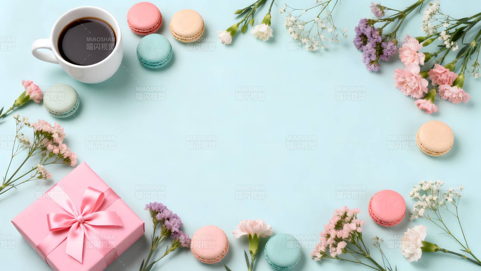 甜蜜花语与咖啡图片