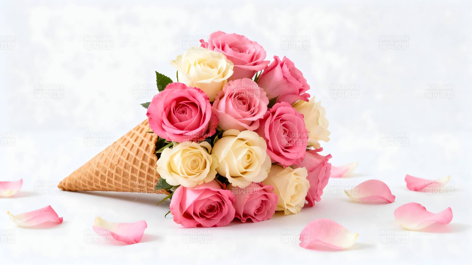 玫瑰花束冰淇淋图片