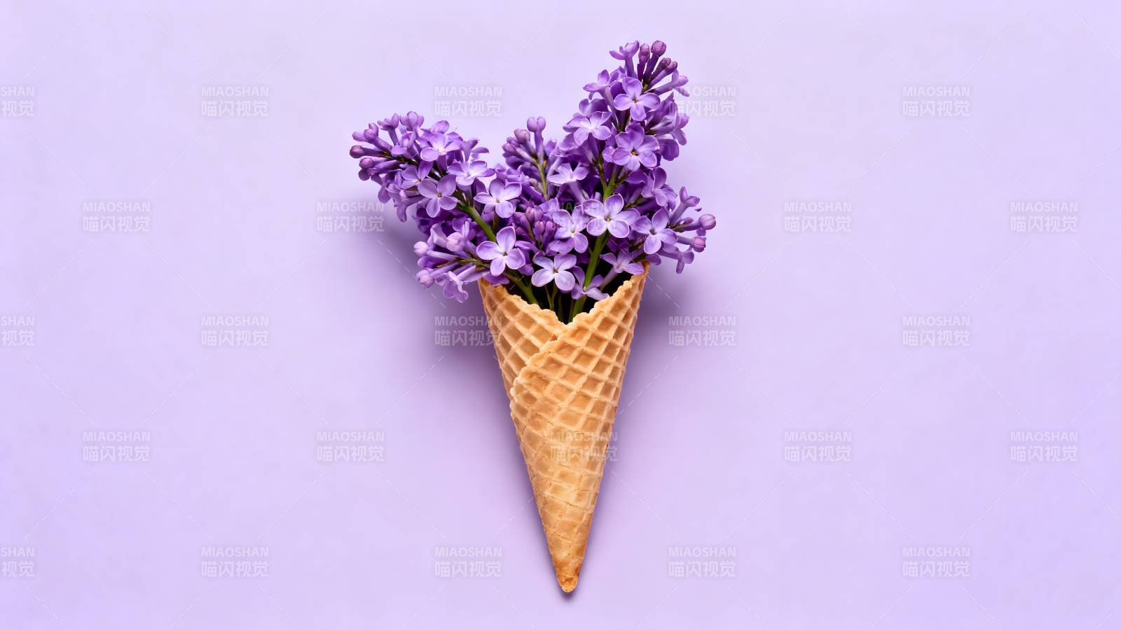 紫花冰淇淋锥图片