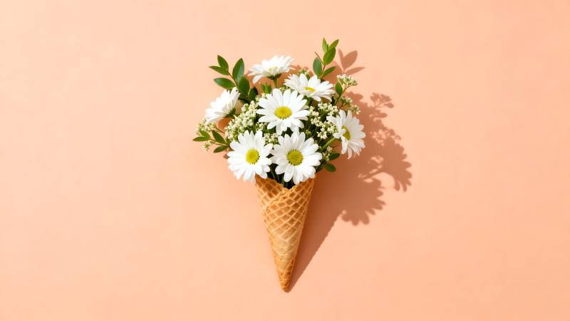 花束冰激凌图片