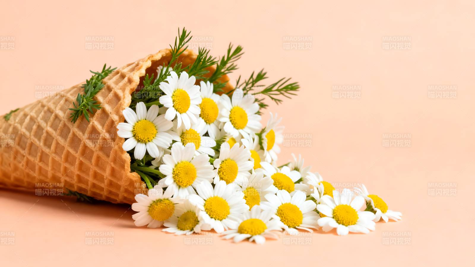 花香冰淇淋图片