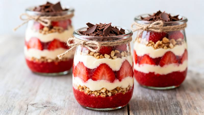 草莓巧克力杯蛋糕图片