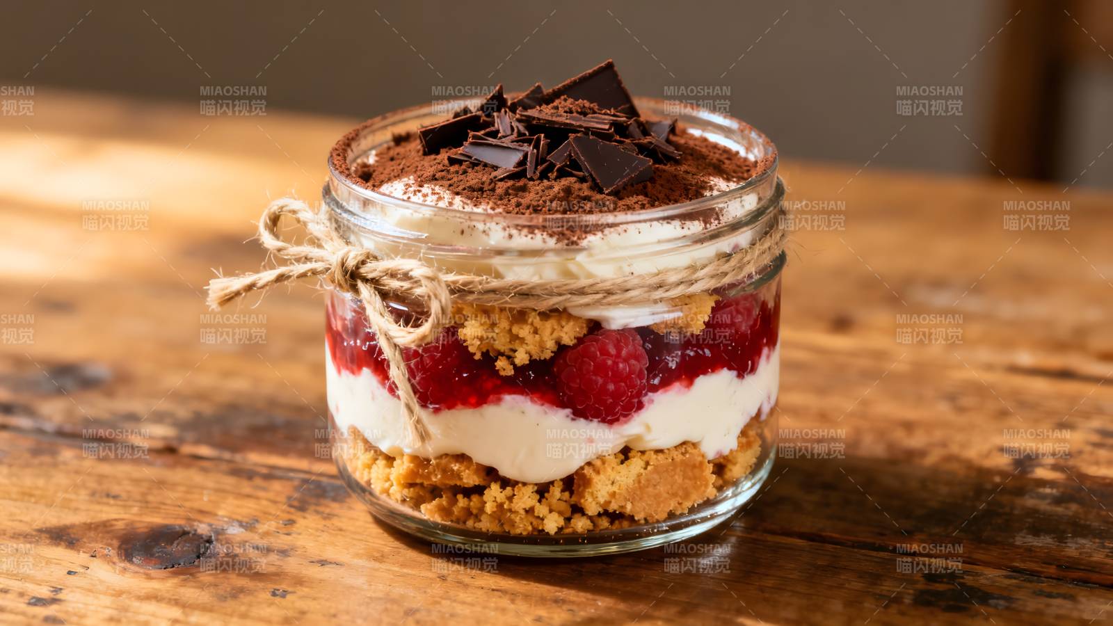 巧克力覆盆子甜点图片