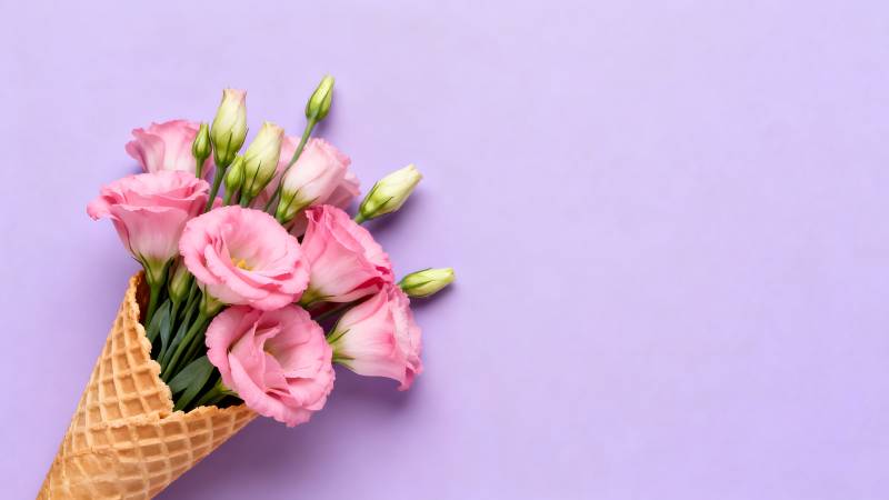 花束冰淇淋图片