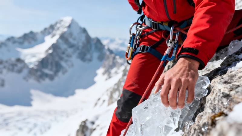 雪山攀登者图片