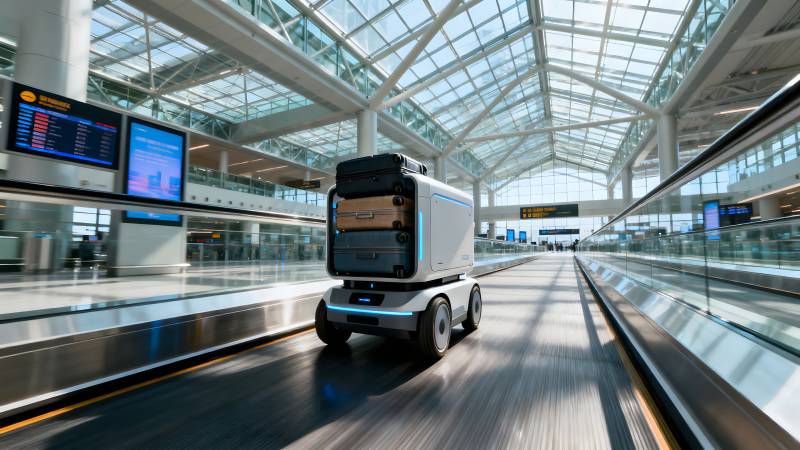 机场智能运输车图片
