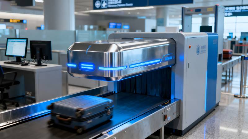 机场安检行李扫描图片