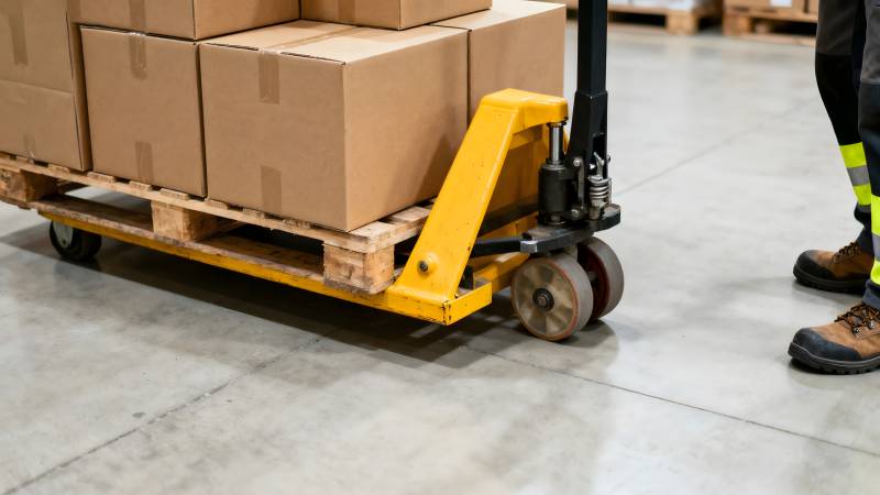 仓库搬运货物场景图片