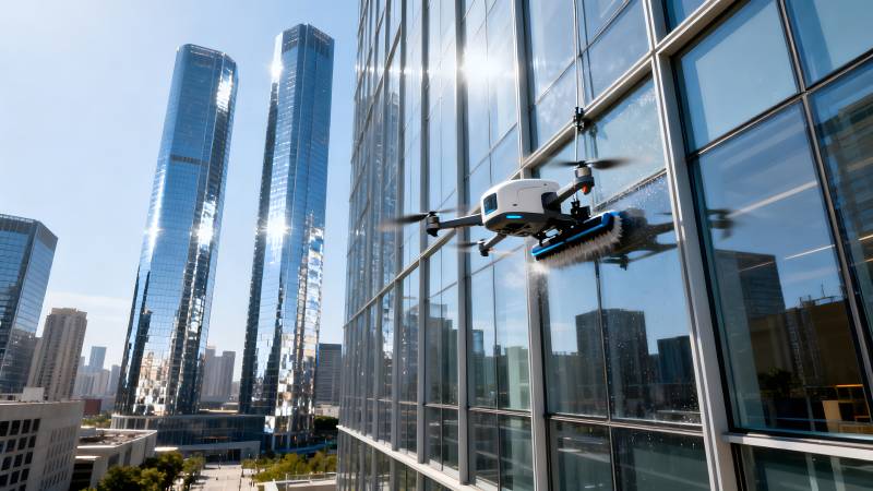 无人机巡检高楼图片