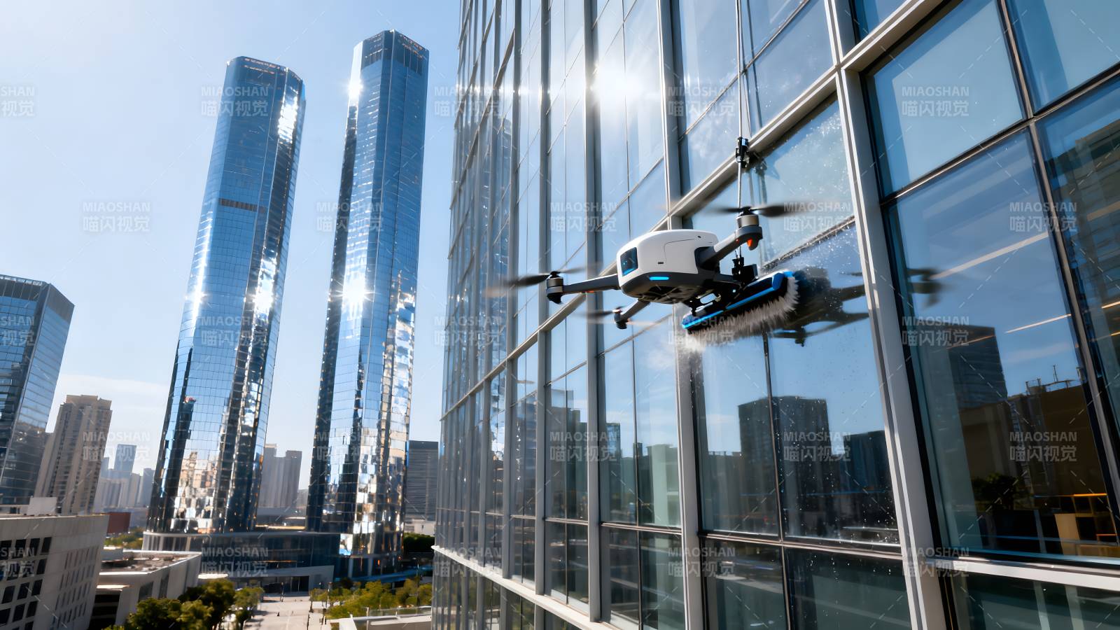 无人机巡检高楼图片