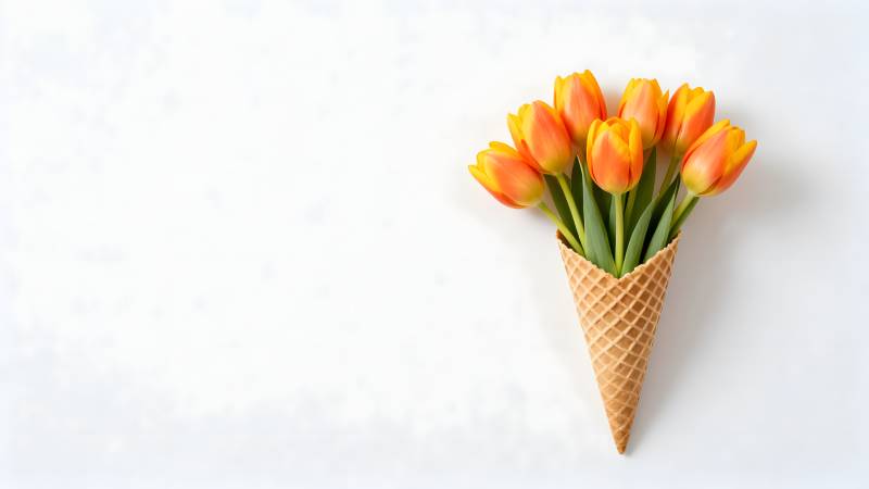 花束冰激凌图片