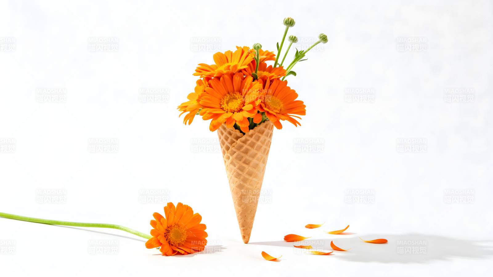 花束冰淇淋图片