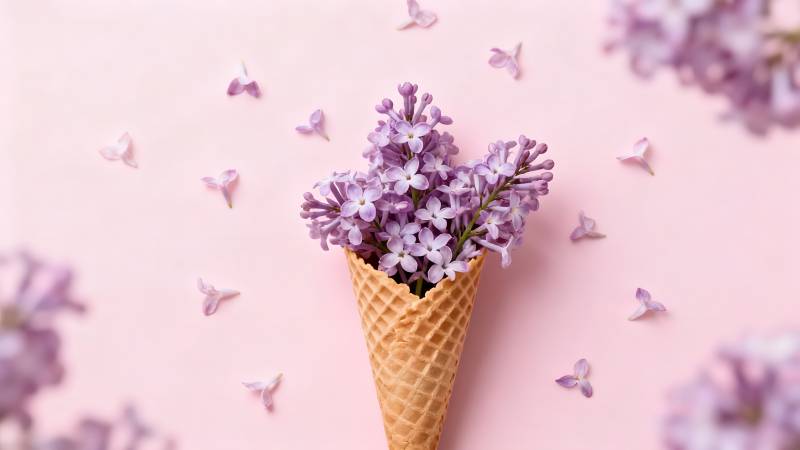 紫花冰激凌图片