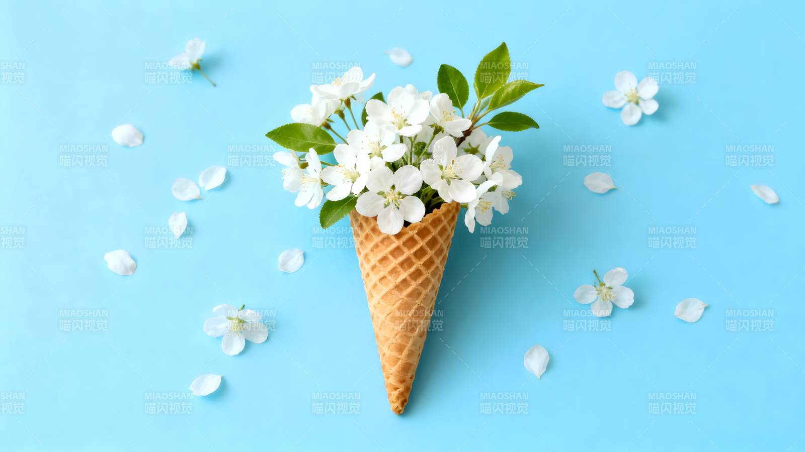 花香冰淇淋图片