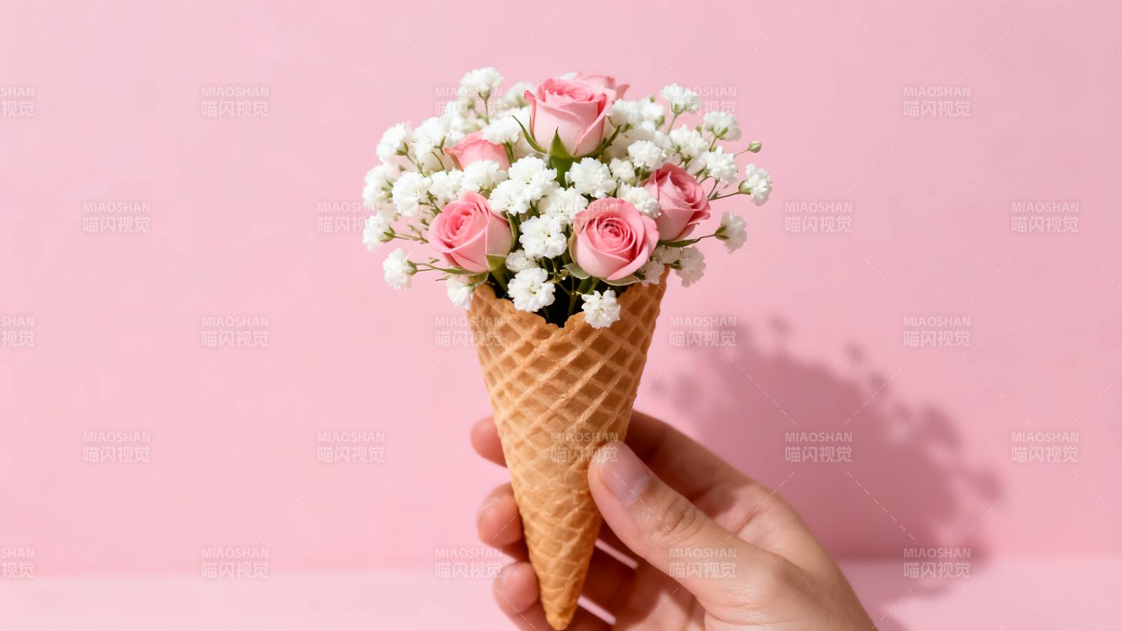 花束冰淇淋图片