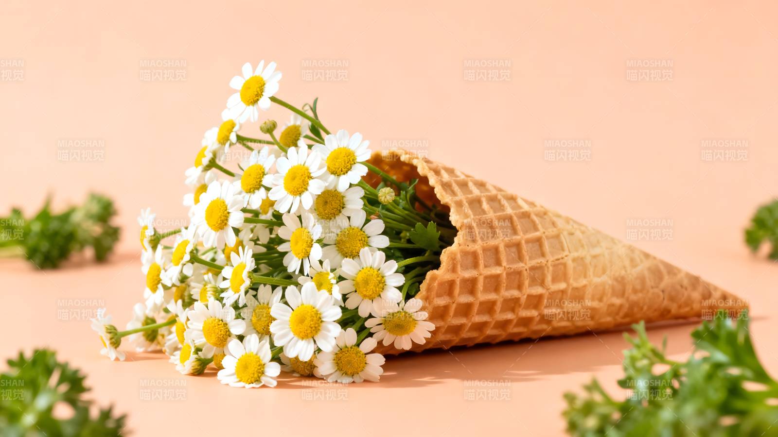 花束冰激凌锥图片