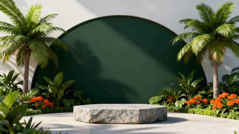 热带花园景致图片