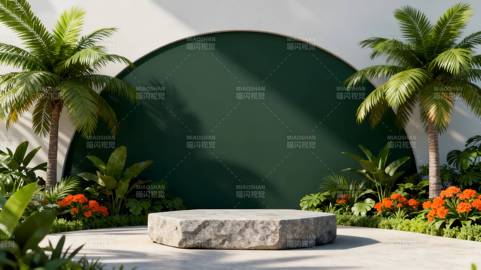 热带花园景致图片