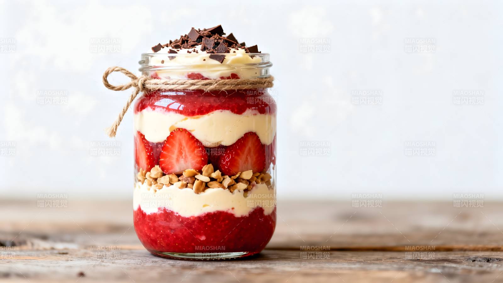 草莓奶油杯蛋糕图片