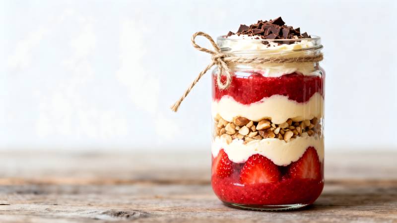 草莓奶油杯图片