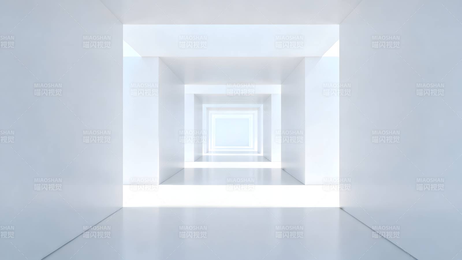 白色方框隧道图片