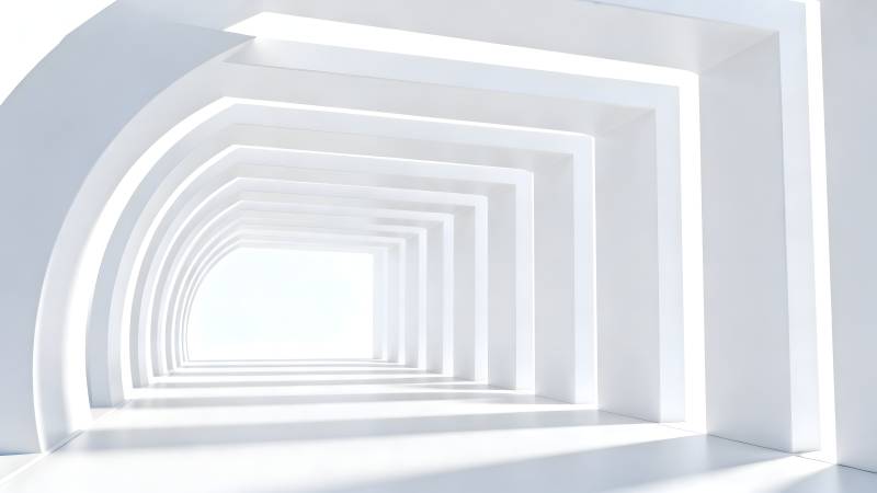 白色拱形隧道图片