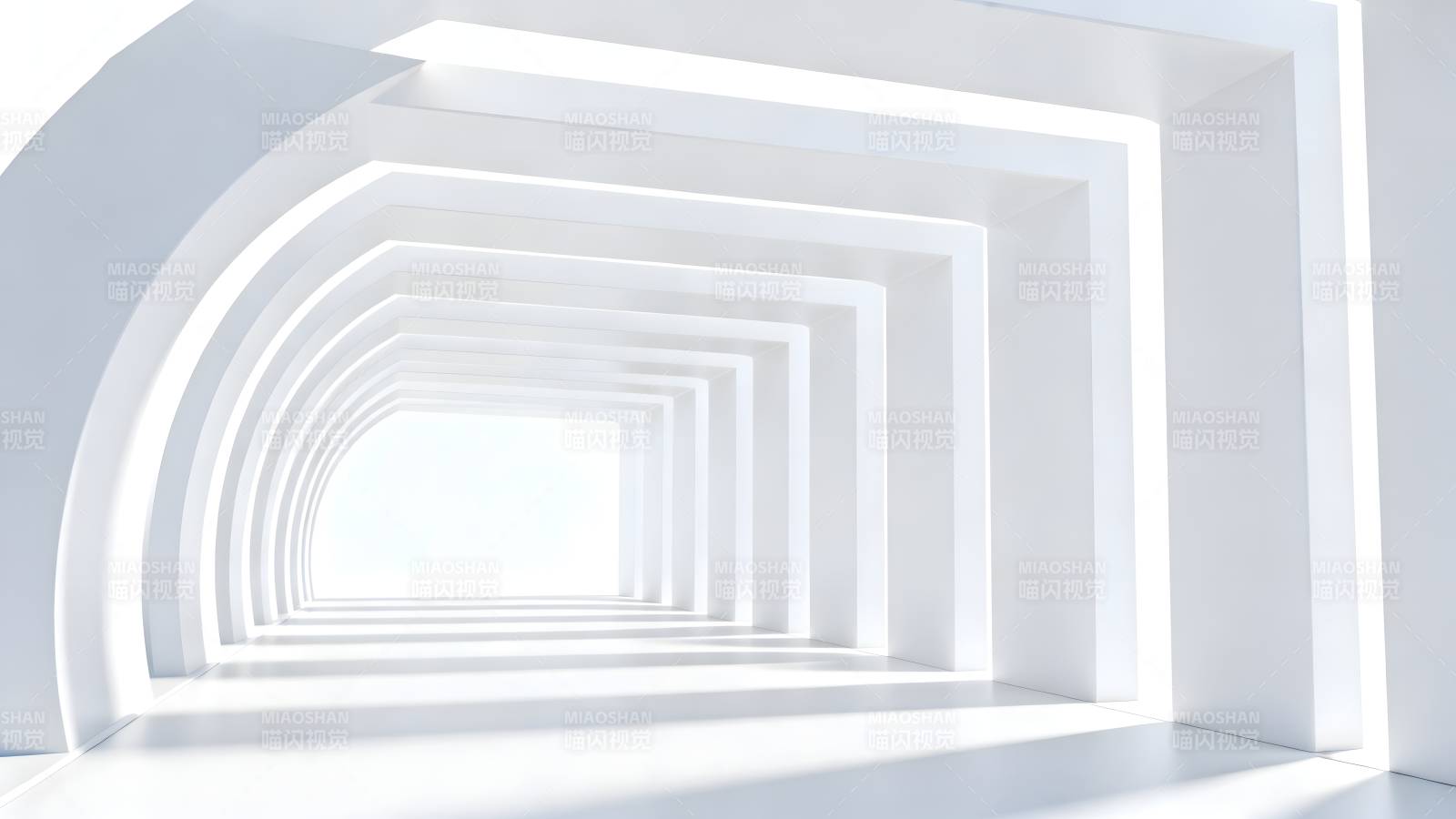 白色拱形隧道图片