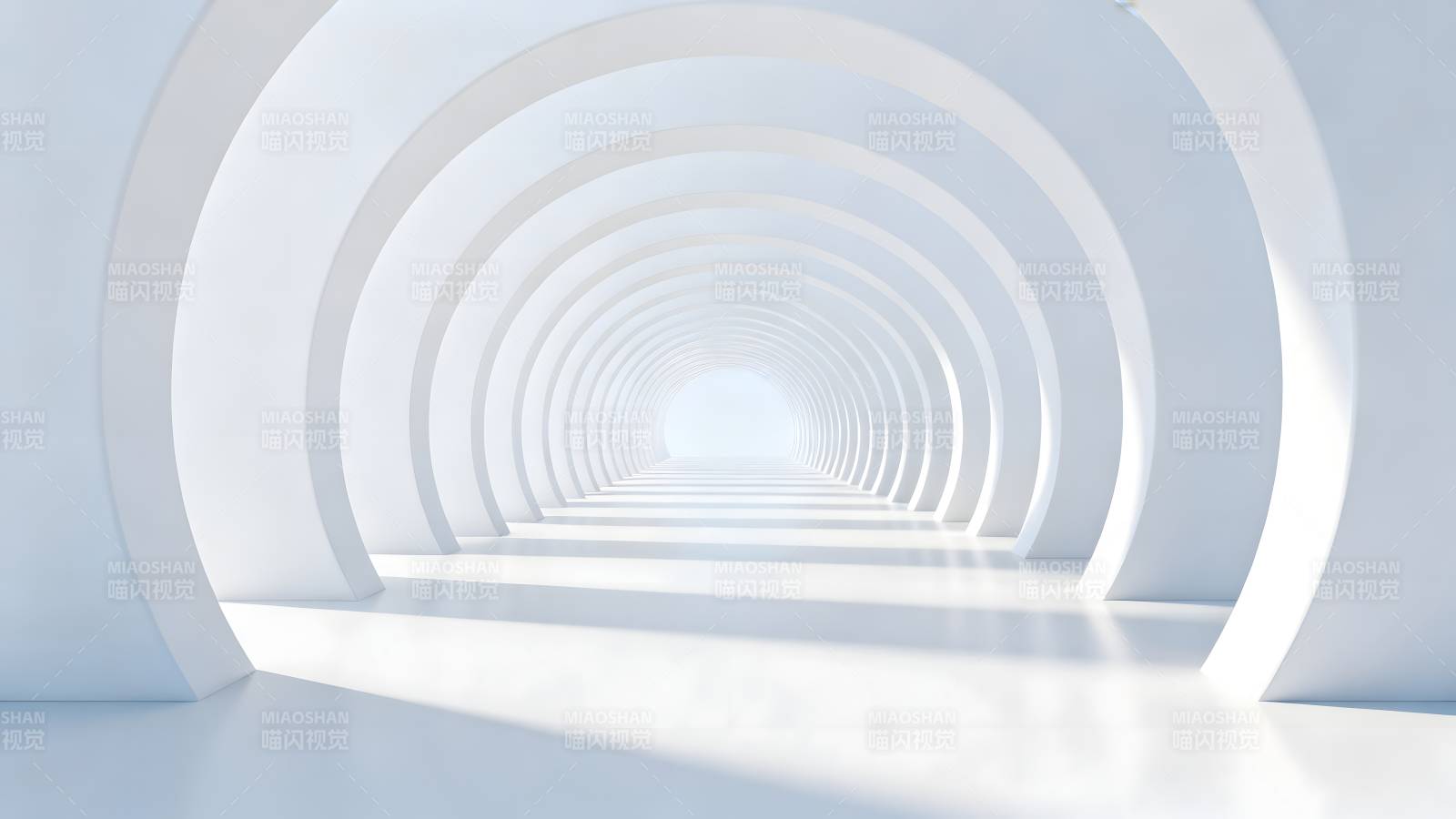 白色拱形隧道图片