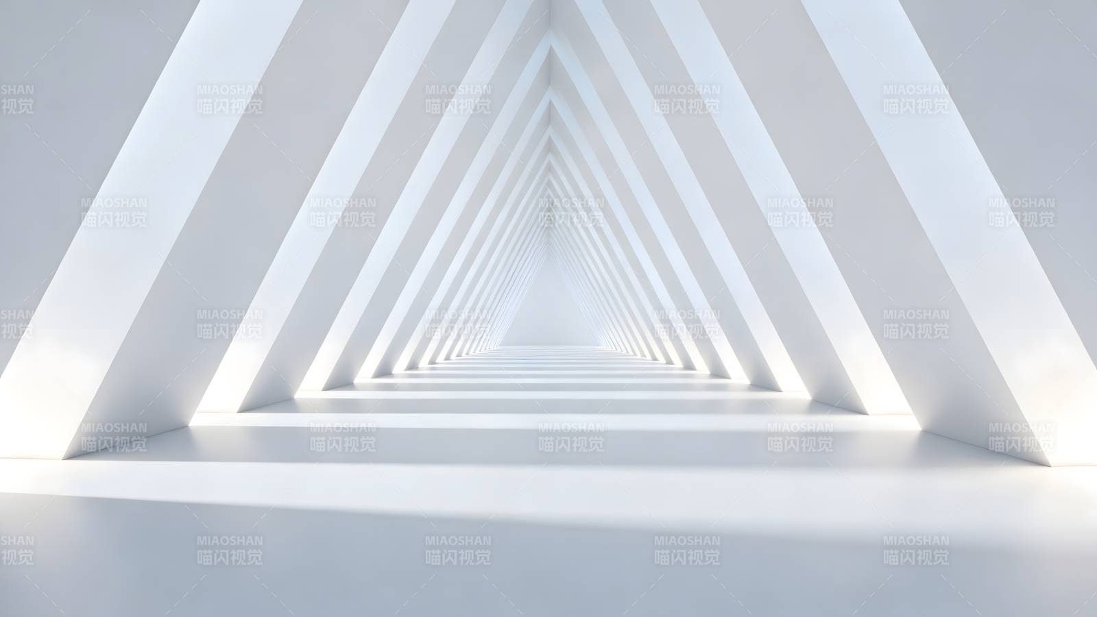 白色三角隧道图片