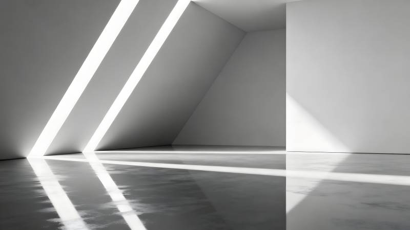 光影交错的空旷空间图片