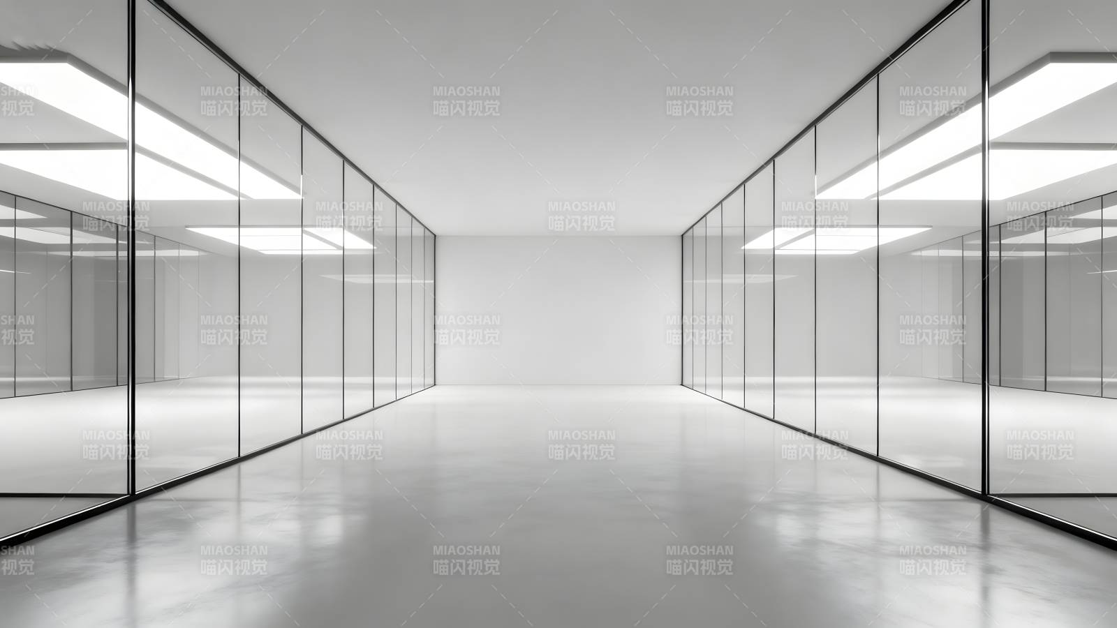 现代简约玻璃走廊图片