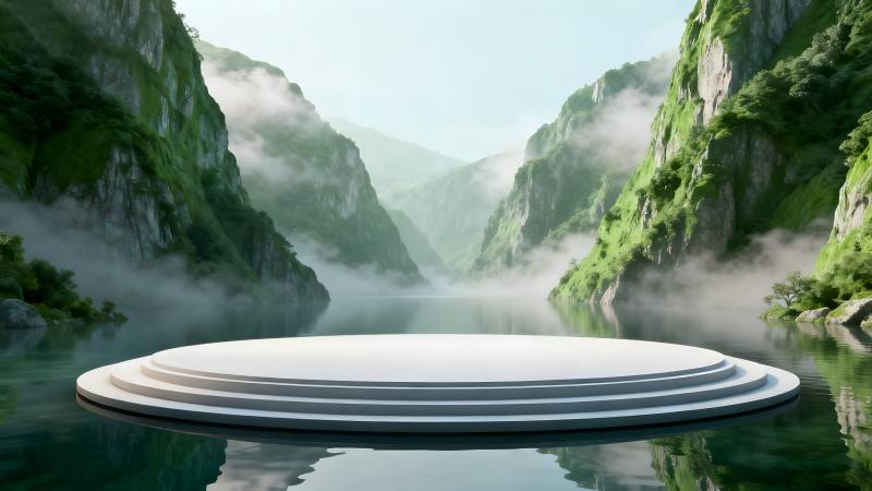 山水之间 静谧平台图片