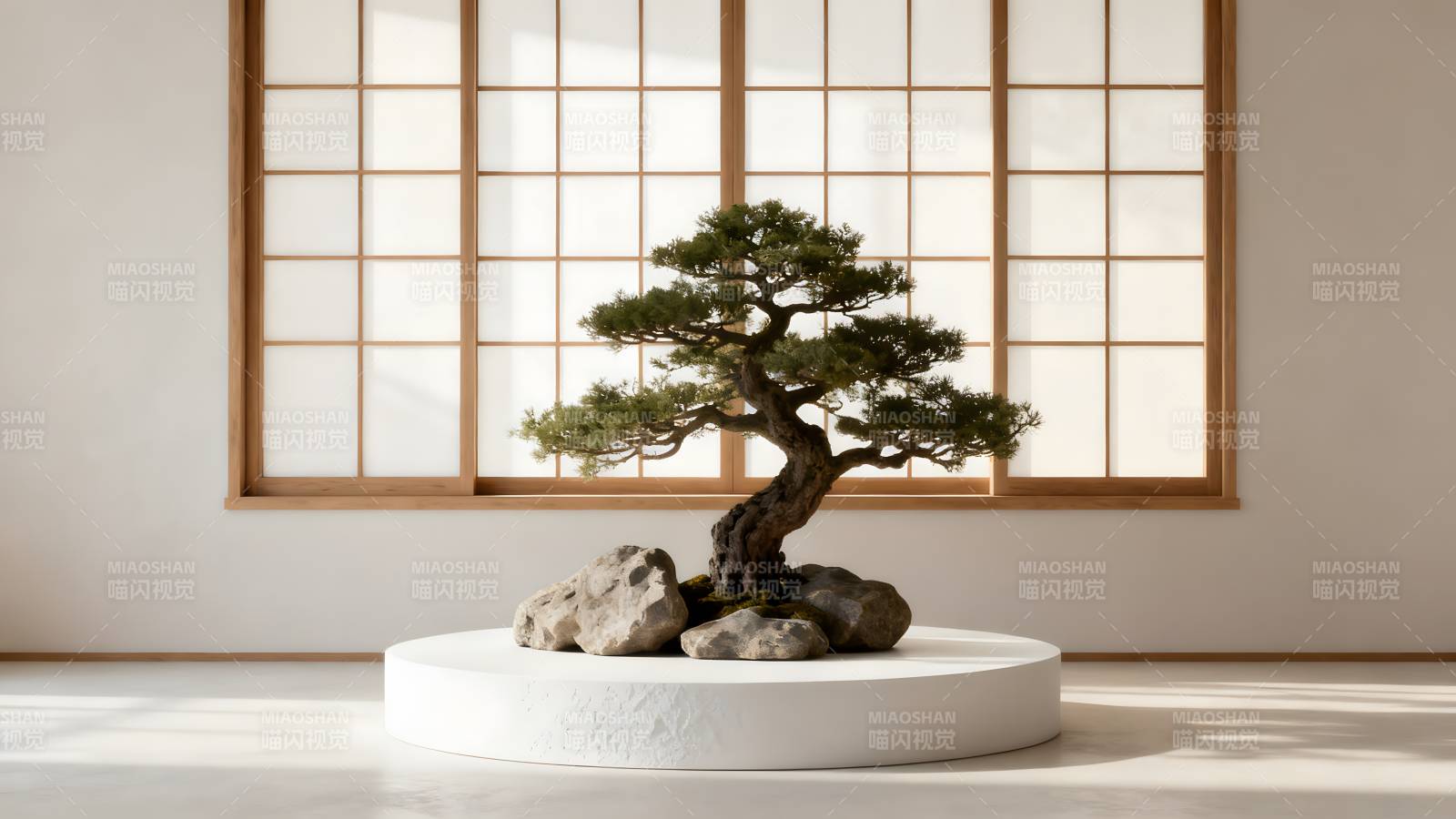 禅意盆景静谧之美图片