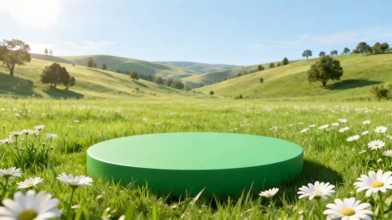 绿盘草甸花海图片