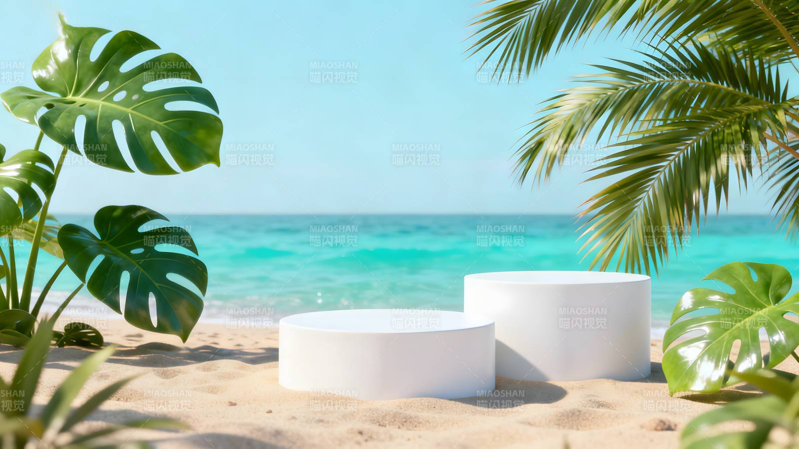热带海滩白台展示图片