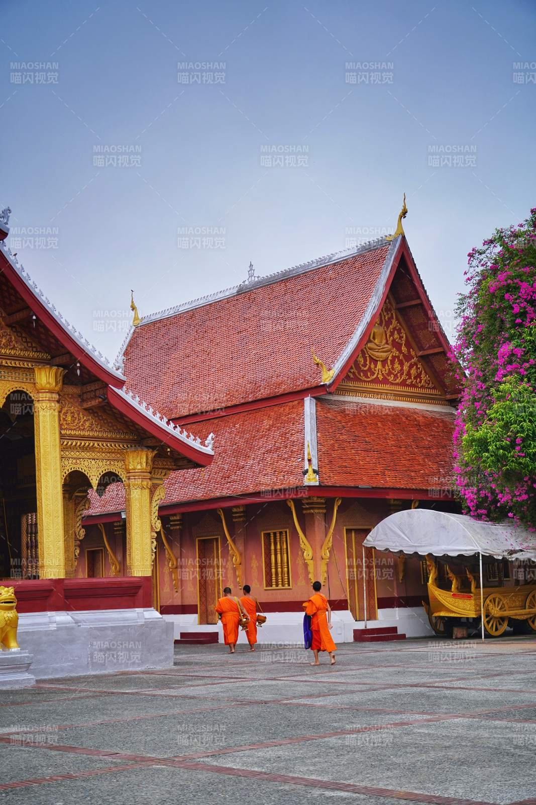 寺庙僧侣行禅图片