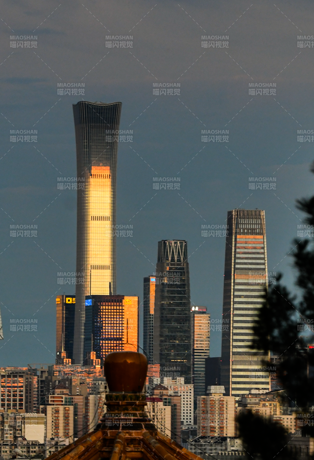 北京CBD夜景图片