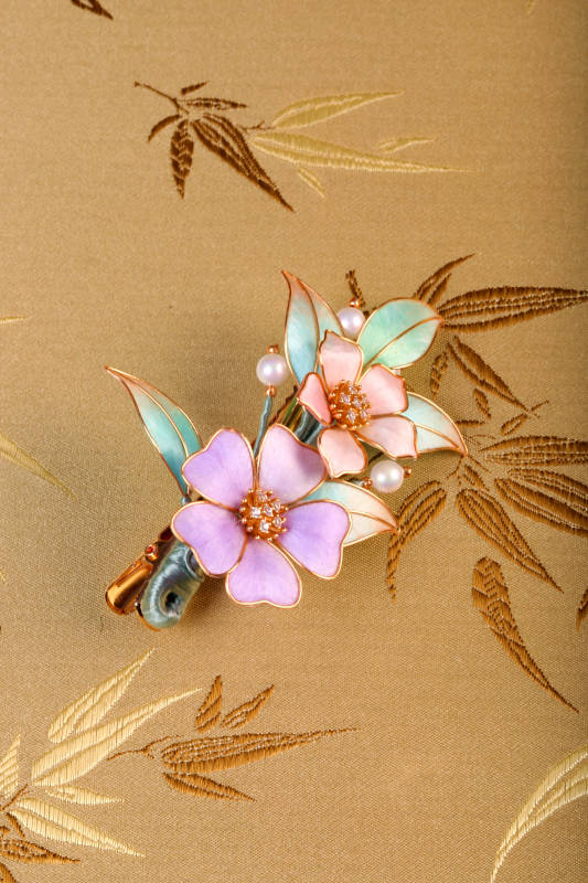 非遗手工缠丝发饰图片