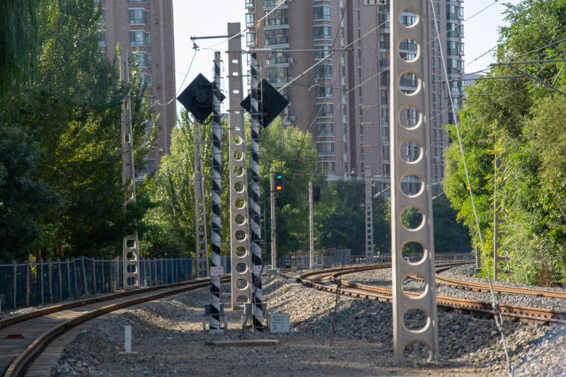 城市铁路轨道景象图片