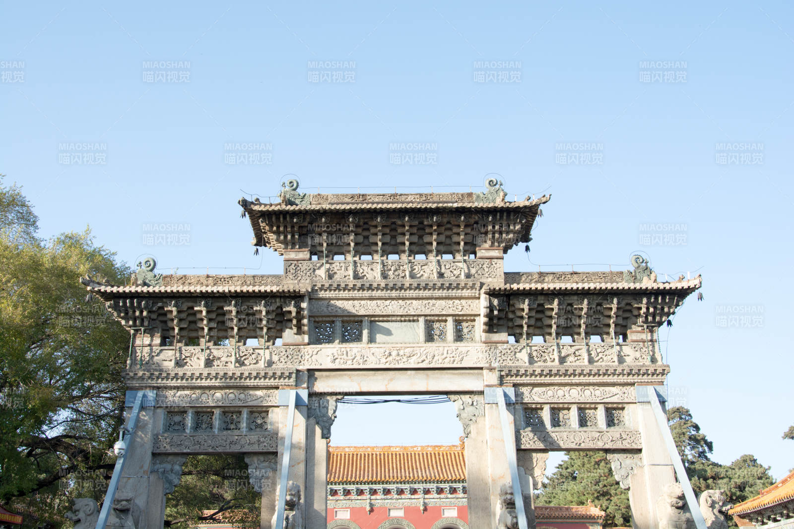 沈阳清昭陵石牌楼图片