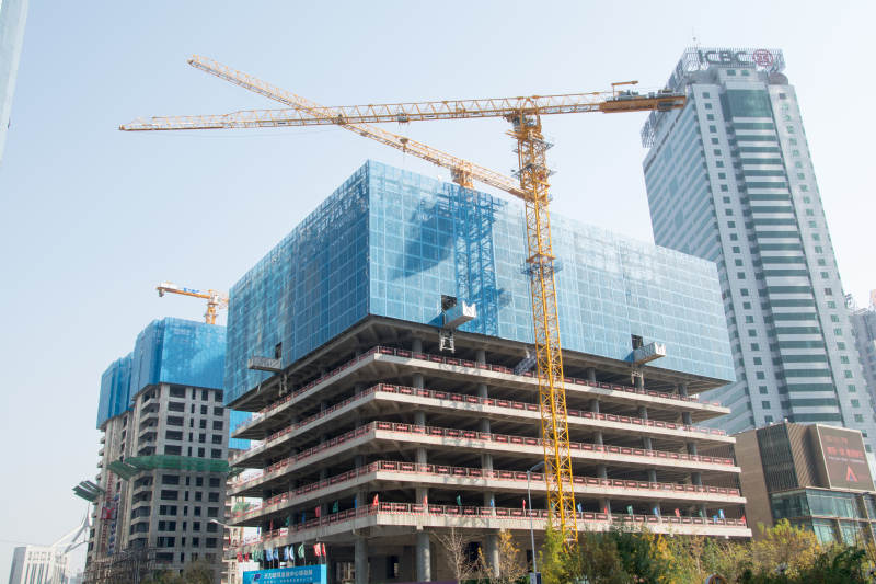 城市建筑工地景象图片