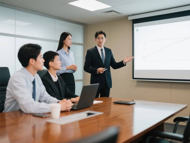 商务会议进行中图片