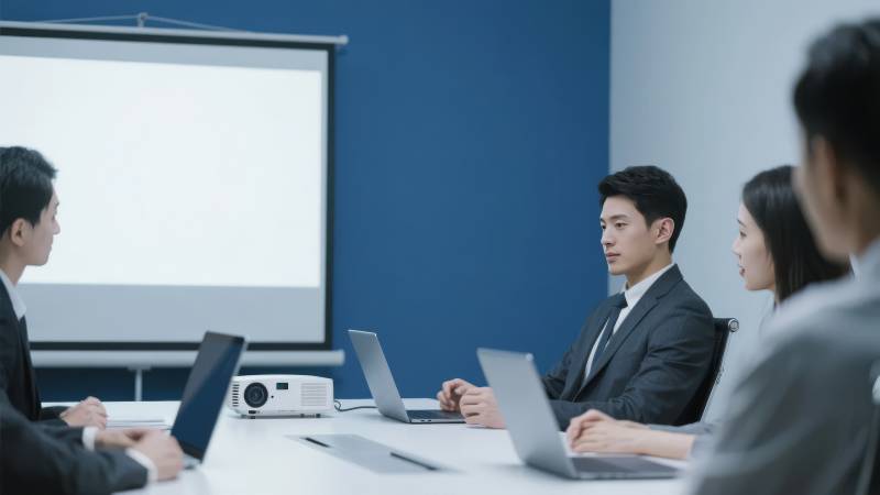 商务会议进行中图片