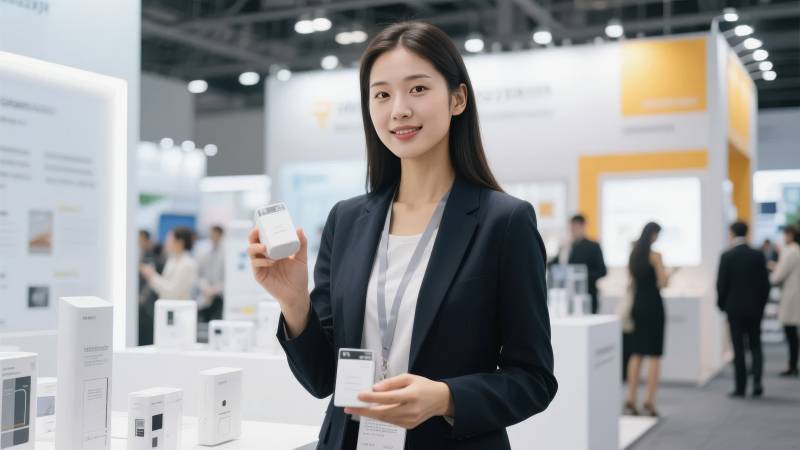 展会上的科技产品展示图片