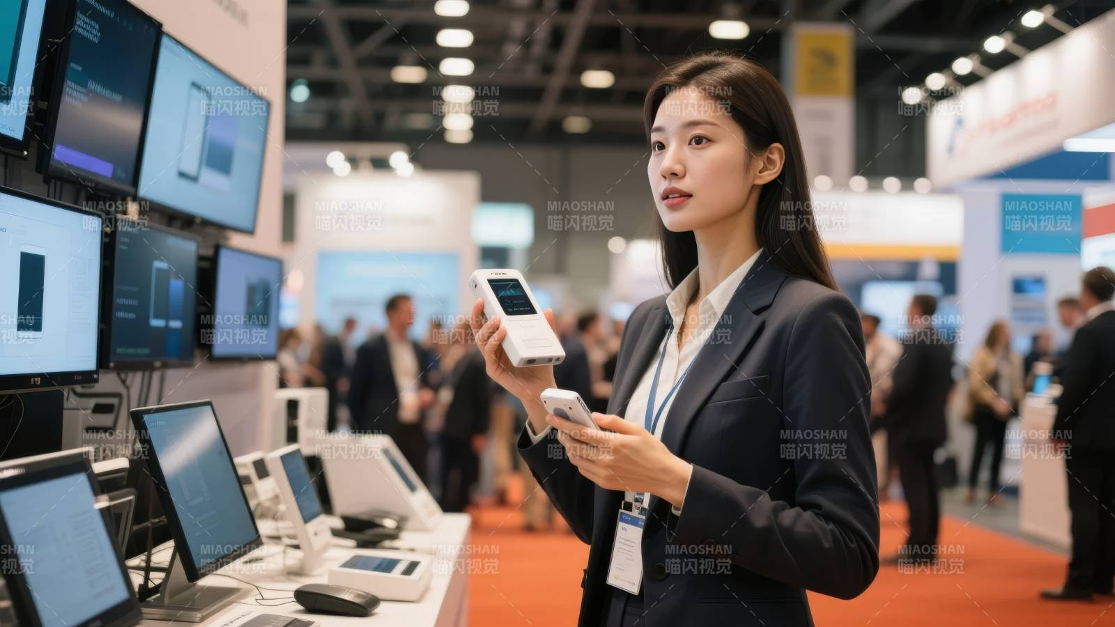 科技展上的智能设备展示图片