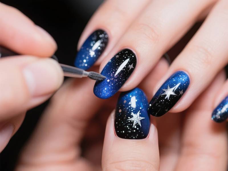 星空美甲艺术图片