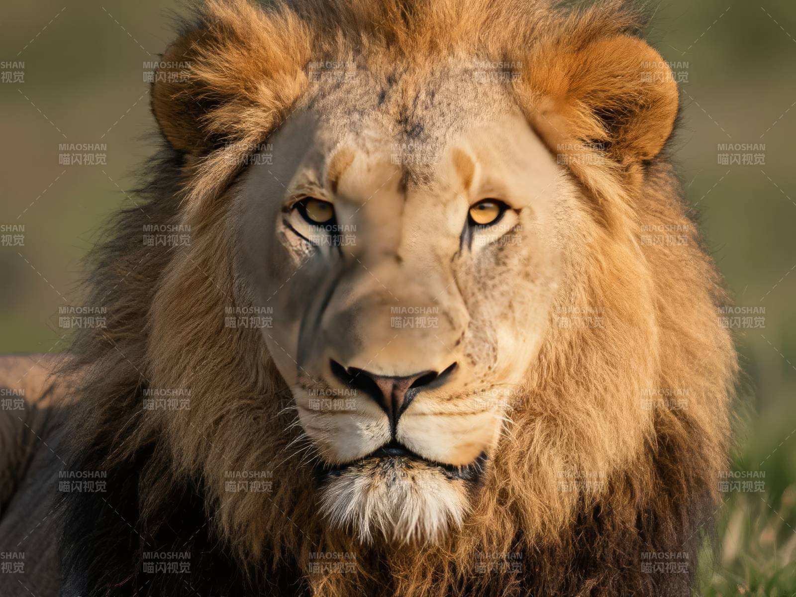 雄狮凝视图片